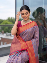 MIMOSA Violet Saree Saree — pose 10 styling detail
