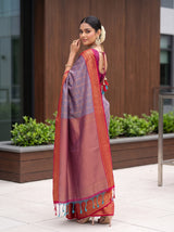 MIMOSA Violet Saree Saree — pose 7 styling detail