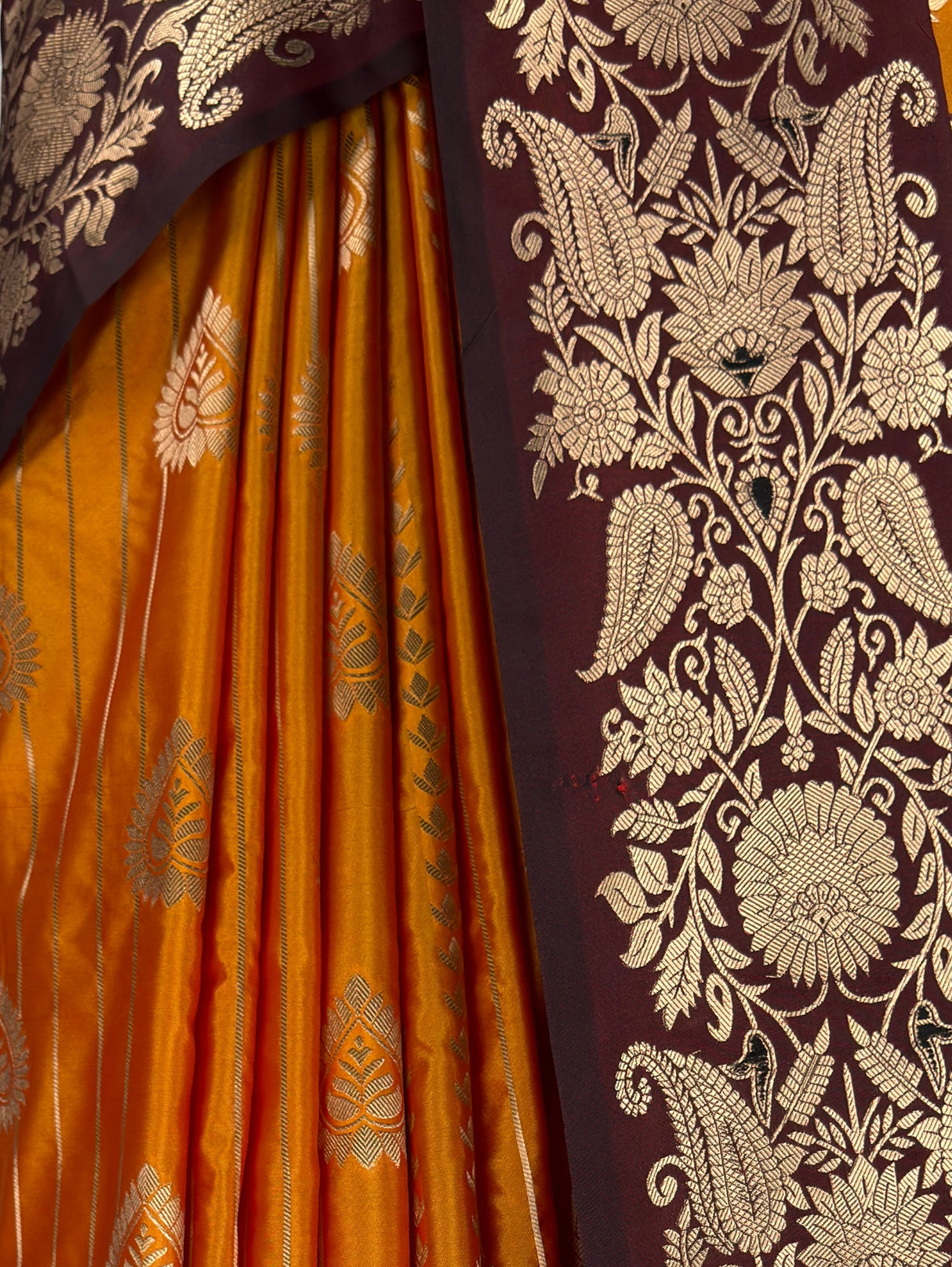 MIMOSA Mustard Saree Saree — fleets shot full lifestyle