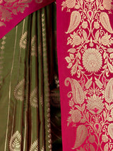 MIMOSA Olive Saree Saree — fleets shot full lifestyle