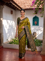 MIMOSA Pista Saree Saree — pose 6 styling detail
