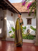 MIMOSA Pista Saree Saree — pose 7 styling detail