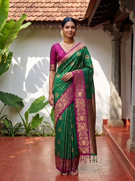 MIMOSA Rama Saree Saree — front view on mannequin