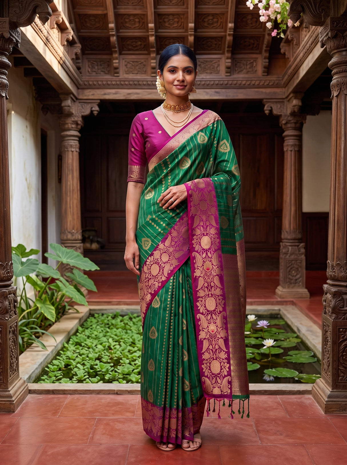 MIMOSA Rama Saree Saree — pose 10 styling detail