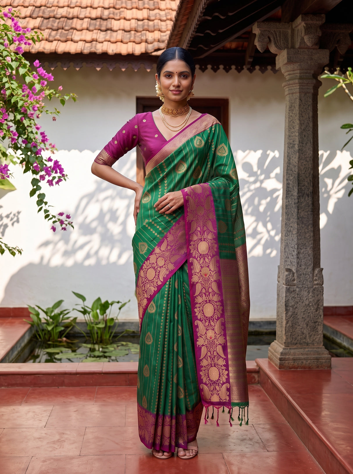 MIMOSA Rama Saree Saree — pose 4 styling detail