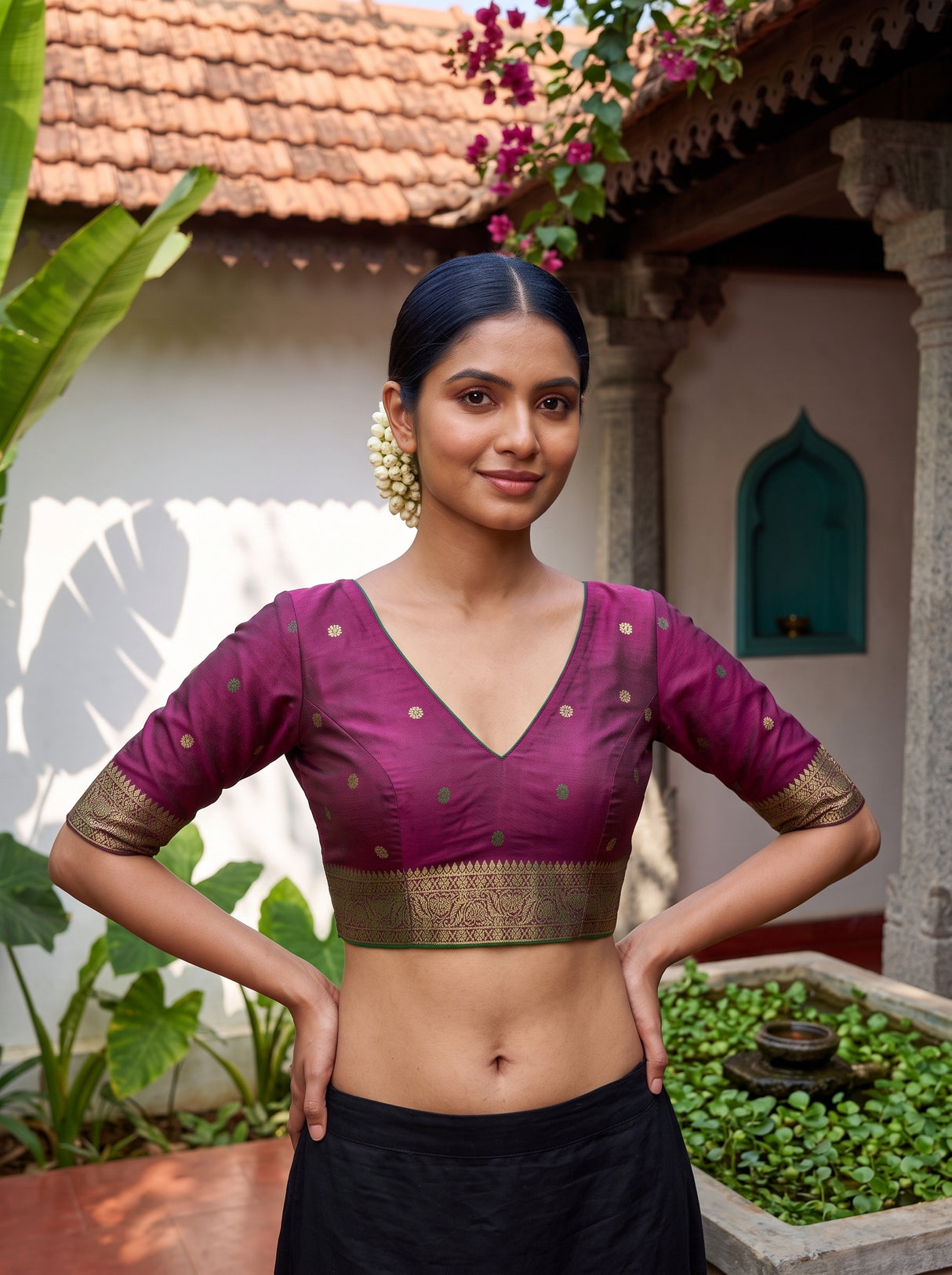 MIMOSA Rama Saree Saree — blouse close-up