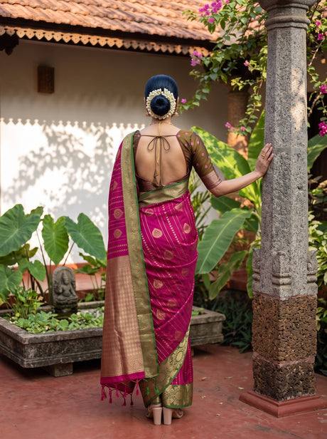 MIMOSA Rani Saree Saree — pose 2 styling detail