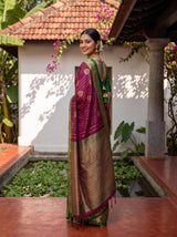 MIMOSA Wine Saree Saree — pose 7 styling detail