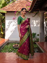 MIMOSA Wine Saree Saree — pose 9 styling detail