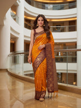 MIMOSA Mustard Saree Saree — pose 6 styling detail