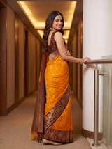 MIMOSA Mustard Saree Saree — pose 7 styling detail