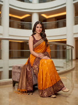 MIMOSA Mustard Saree Saree — pose 8 styling detail