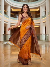 MIMOSA Mustard Saree Saree — pose 9 styling detail