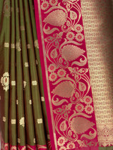 MIMOSA Olive Saree Saree — fleets shot full lifestyle