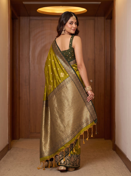 MIMOSA Pista Saree Saree — pose 2 styling detail