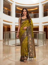 MIMOSA Pista Saree Saree — pose 6 styling detail
