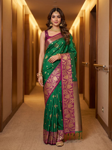 MIMOSA Rama Saree Saree — front view on mannequin