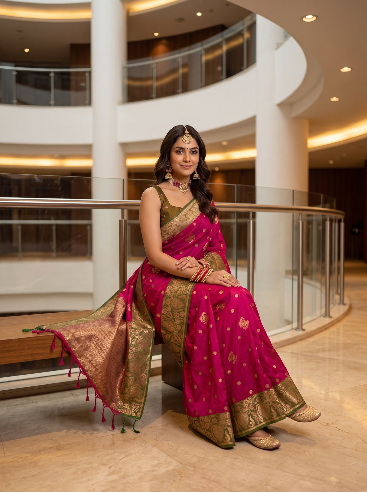 MIMOSA Rani Saree Saree — pose 8 styling detail
