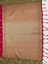 MIMOSA Rani Saree Saree — pallu and zari work detail