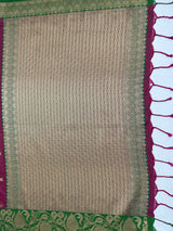 MIMOSA Wine Saree Saree — pallu and zari work detail