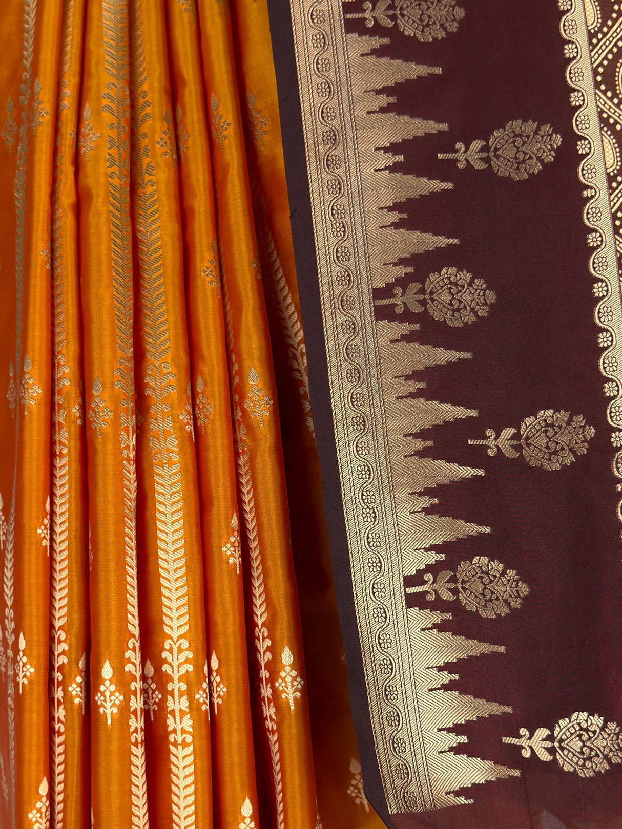 MIMOSA Mustard Kanjivaram Art Silk Saree — fleets shot full lifestyle