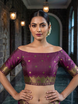 MIMOSA Rama Kanjivaram Art Silk Saree — blouse close-up