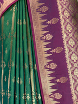 MIMOSA Rama Kanjivaram Art Silk Saree — fleets shot full lifestyle