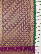 MIMOSA Rama Kanjivaram Art Silk Saree — pallu and zari work detail