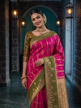 MIMOSA Rani Kanjivaram Art Silk Saree — pose 10 styling detail