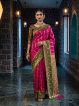 MIMOSA Rani Kanjivaram Art Silk Saree — pose 6 styling detail