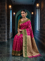 MIMOSA Rani Kanjivaram Art Silk Saree — pose 8 styling detail
