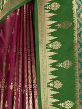 MIMOSA Wine Kanjivaram Art Silk Saree — fleets shot full lifestyle