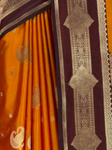 MIMOSA Mustard Kanjivaram Art Silk Saree — fleets shot full lifestyle