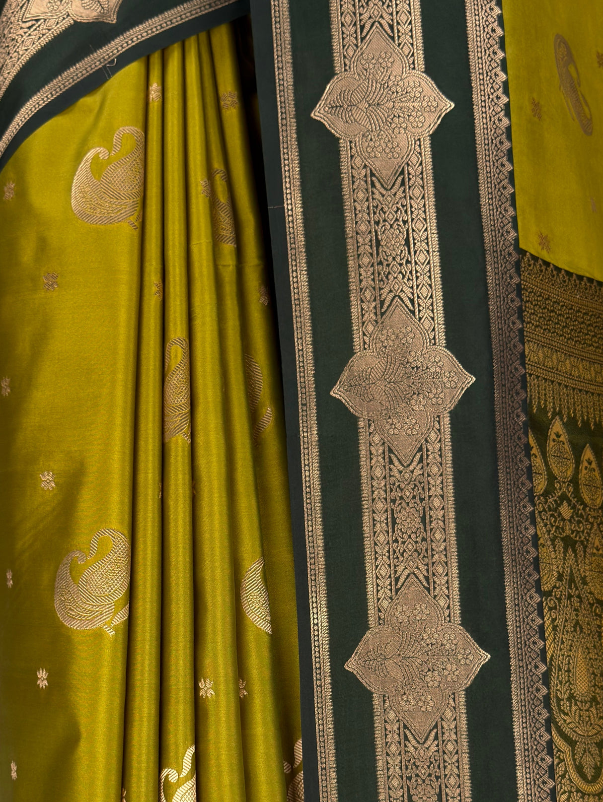 MIMOSA Pista Kanjivaram Art Silk Saree — fleets shot full lifestyle