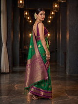 MIMOSA Rama Kanjivaram Art Silk Saree — pose 5 styling detail