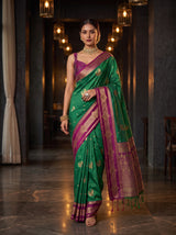 MIMOSA Rama Kanjivaram Art Silk Saree — pose 6 styling detail