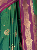 MIMOSA Rama Kanjivaram Art Silk Saree — fleets shot full lifestyle