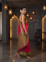 MIMOSA Rani Kanjivaram Art Silk Saree — pose 7 styling detail