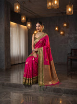 MIMOSA Rani Kanjivaram Art Silk Saree — pose 8 styling detail