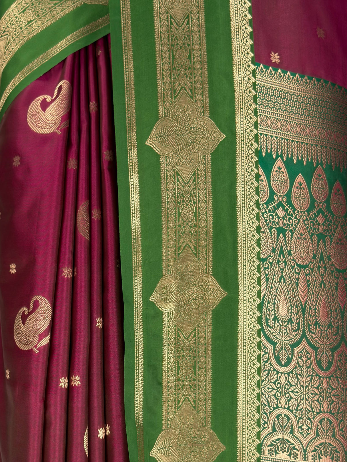 MIMOSA Wine Kanjivaram Art Silk Saree — fleets shot full lifestyle