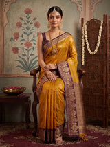 MIMOSA Mustard Saree Saree — pose 8 styling detail