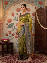 MIMOSA Pista Saree Saree — pose 5 styling detail