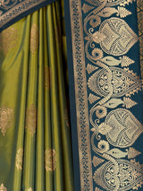 MIMOSA Pista Saree Saree — fleets shot full lifestyle
