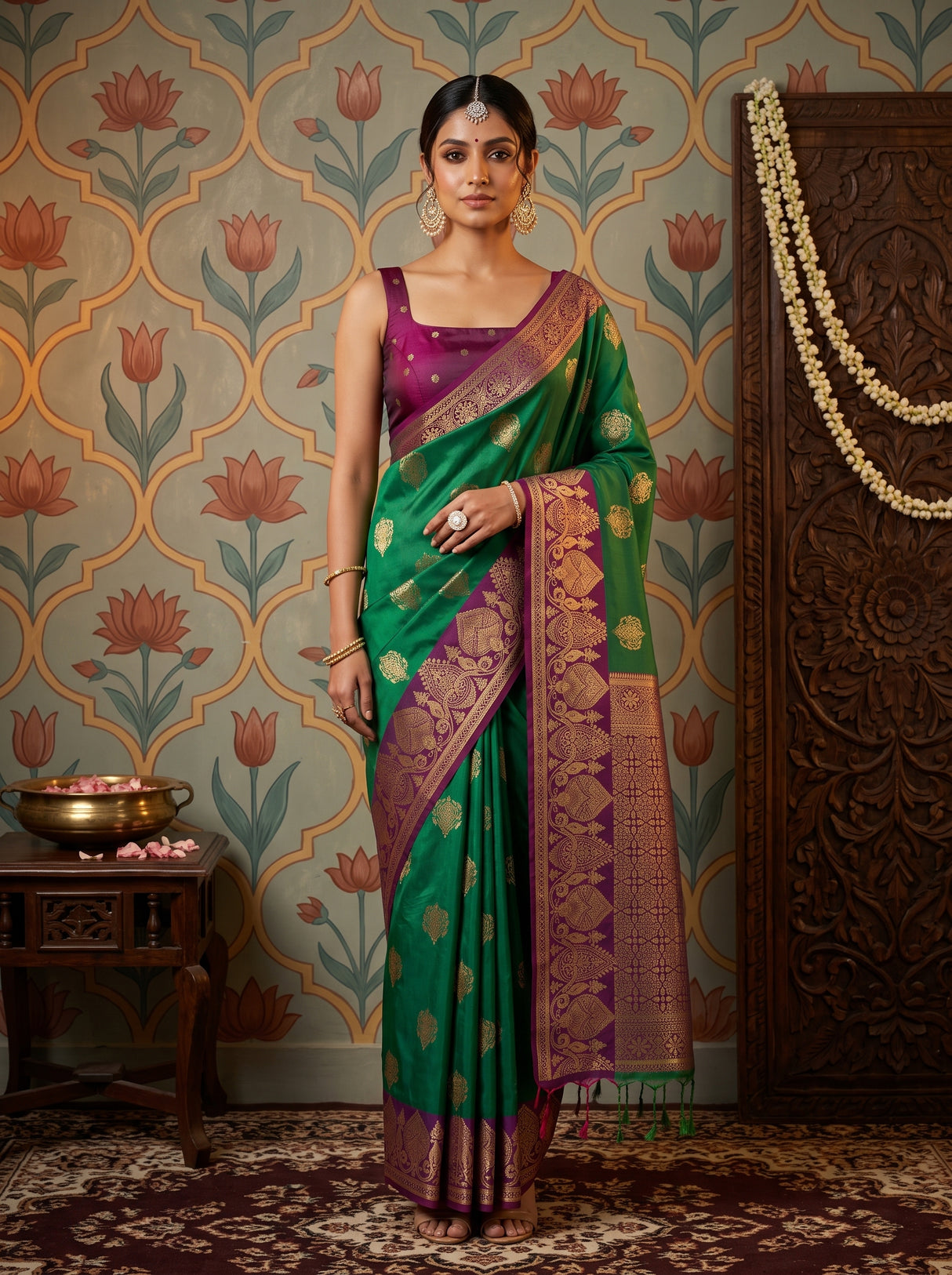 MIMOSA Rama Saree Saree — front view on mannequin