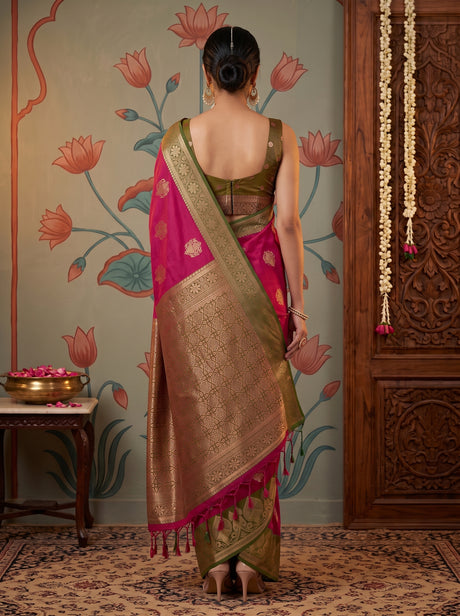 MIMOSA Rani Saree Saree — pose 2 styling detail
