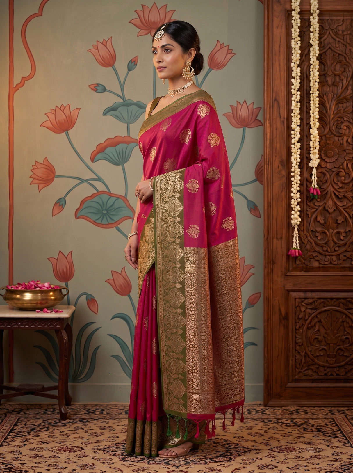 MIMOSA Rani Saree Saree — pose 3 styling detail