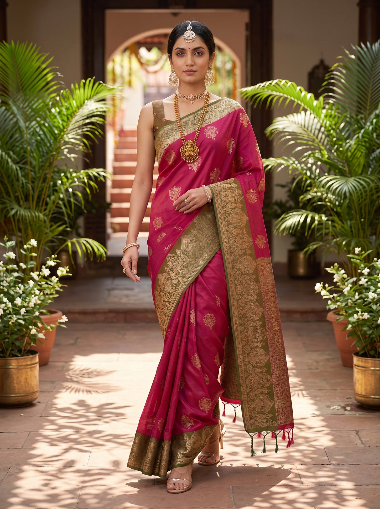 MIMOSA Rani Saree Saree — pose 6 styling detail