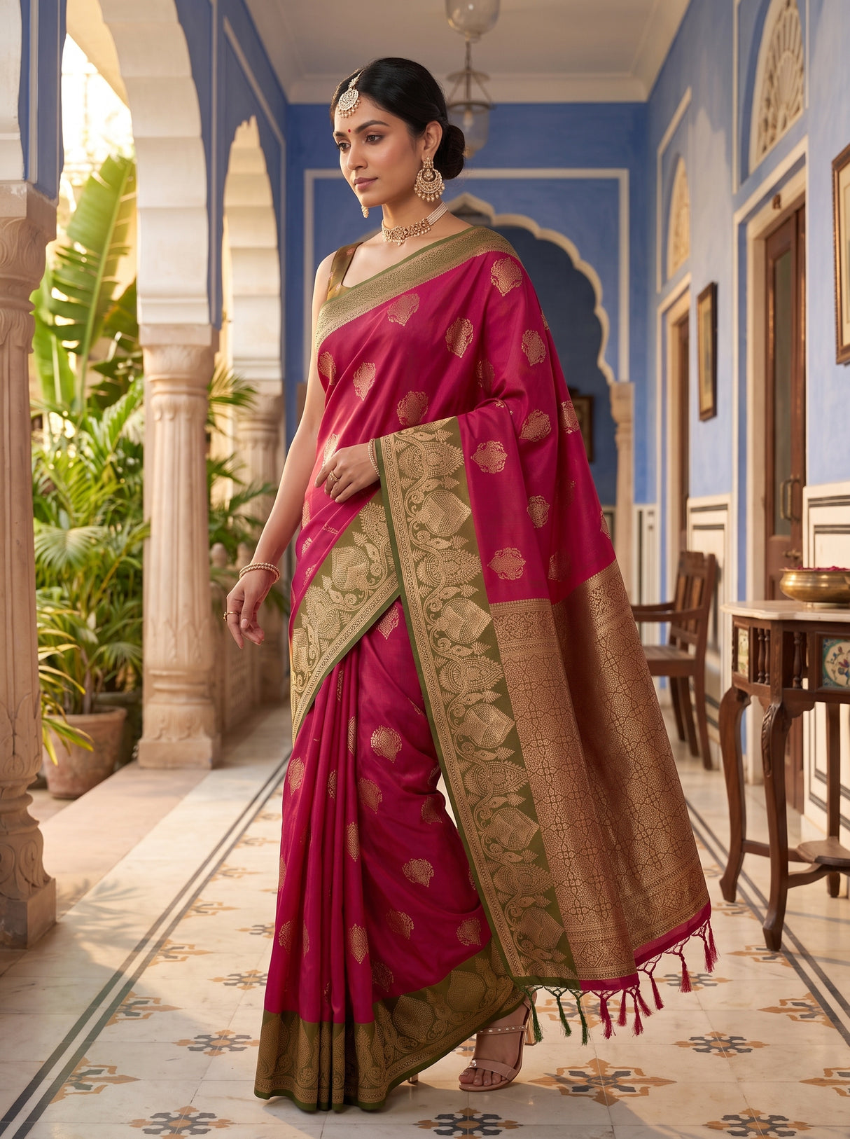 MIMOSA Rani Saree Saree — pose 9 styling detail