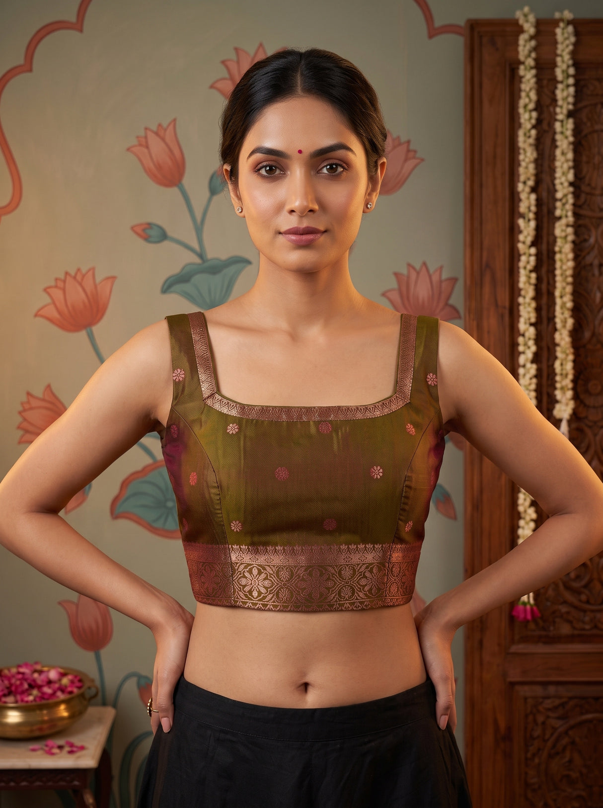 MIMOSA Rani Saree Saree — blouse close-up