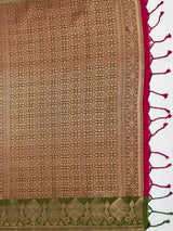 MIMOSA Rani Saree Saree — pallu and zari work detail